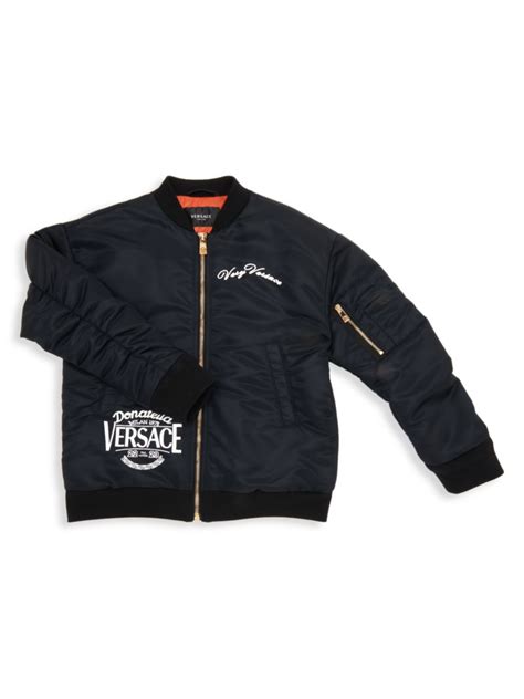 Versace Kid's 'Very Versace' Logo Bomber Jacket 